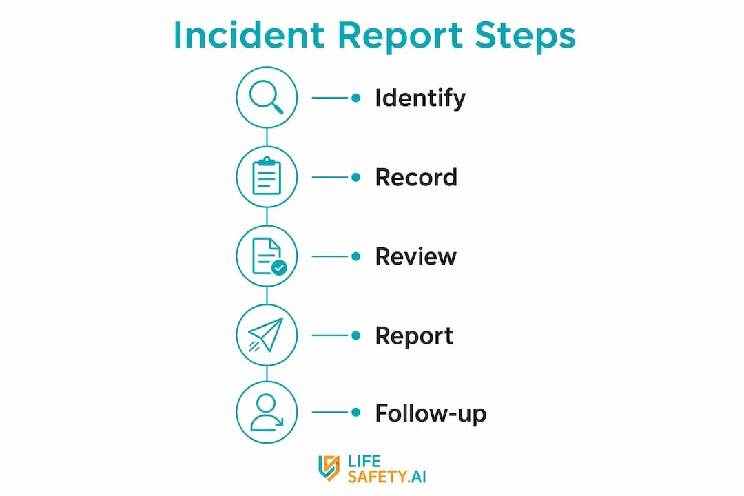 Incident report form key steps